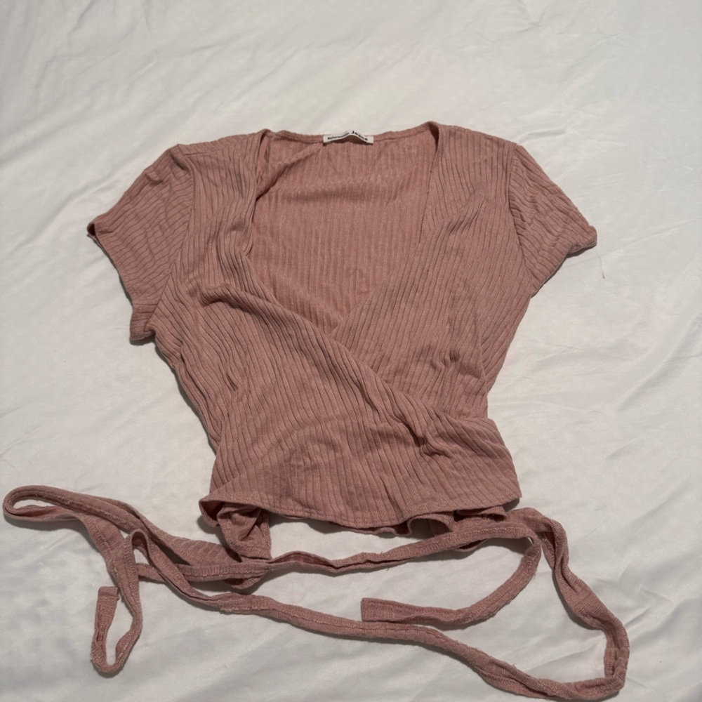 Reformation Pink Ribbed Top - Picture 2 of 5